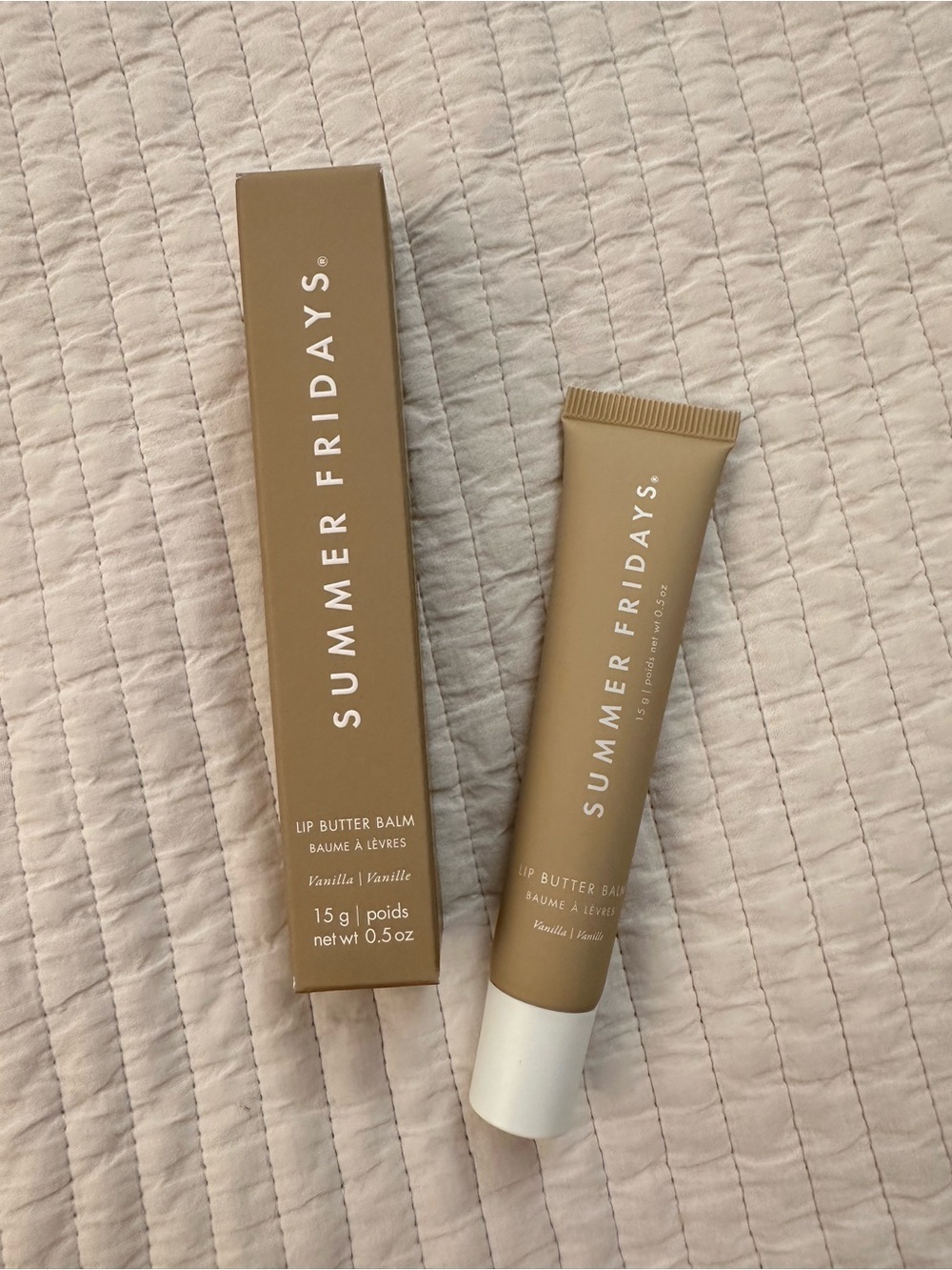 Summer Fridays Vanilla Lip Butter Balm - Neutral Beige Tube